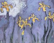 Yellow Irises with Pink Cloud, Claude Monet